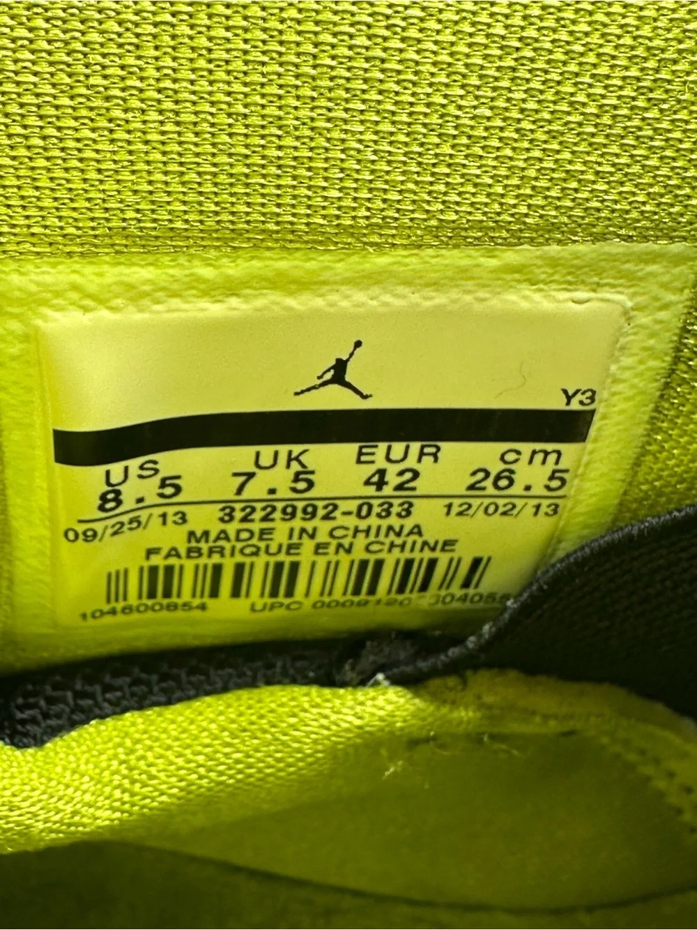#370 Jordans 6 Rings Black/Venom Men’s Sz 8.5